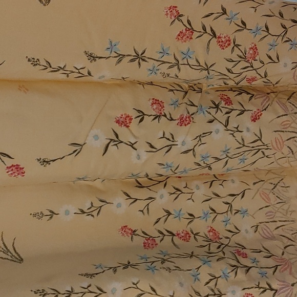 Vintage Floral Yellow Sundress Dress *Flawed Cardigan* Y2K (See Measurements) 90 - Picture 8 of 12